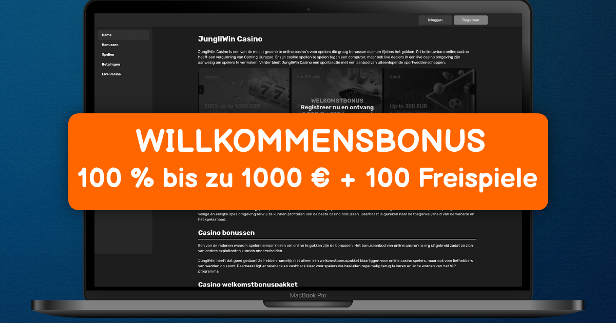 Jungliwin Casino welcome bonus