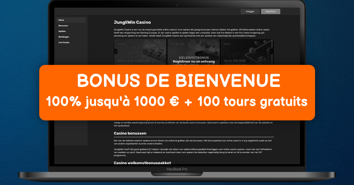 Jungliwin Casino welcome bonus